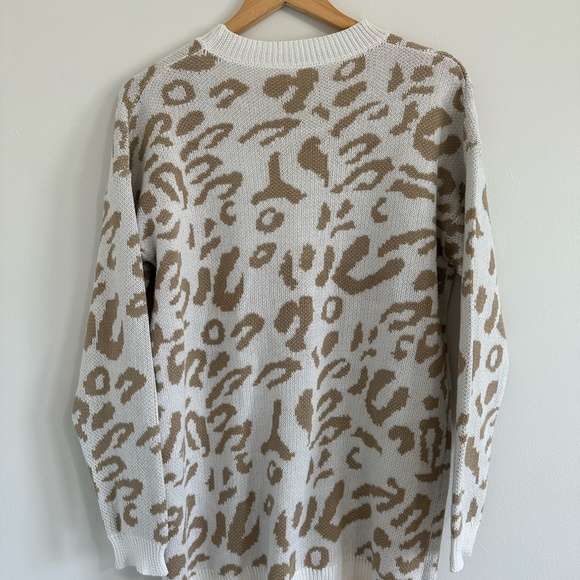 Oversized leopard print sweater S - Picture 3 of 6